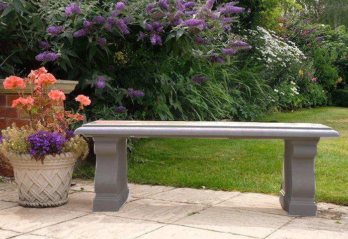 مقعد حديقة أنيق من الحجر المصبوب