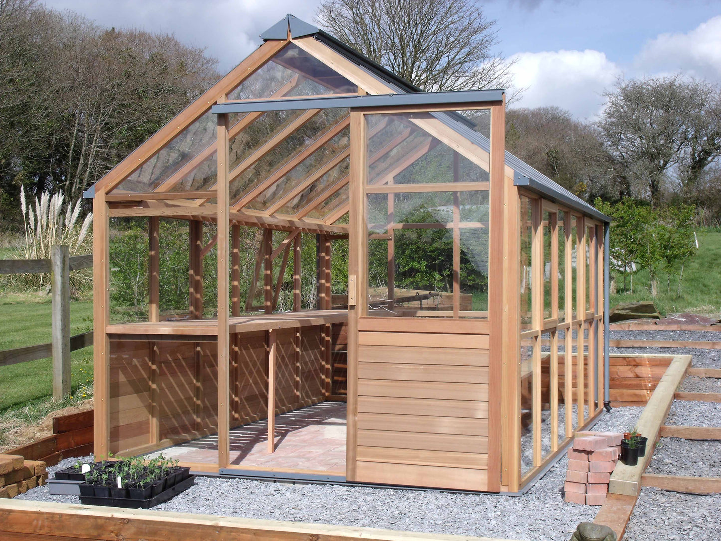 Växthus i cederträ Classic Eight