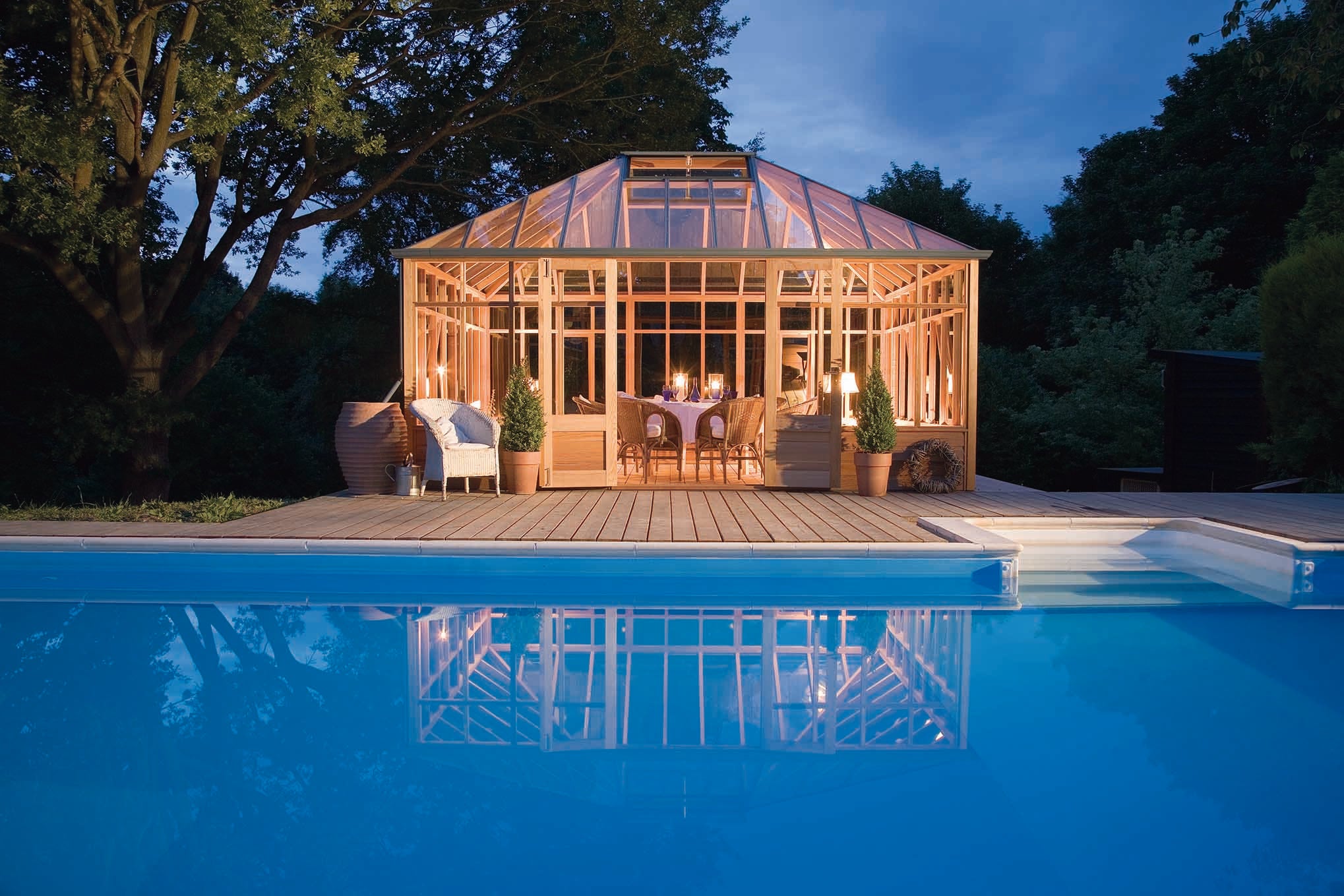 Gazebo in cedar wood – Vansta Trädgård