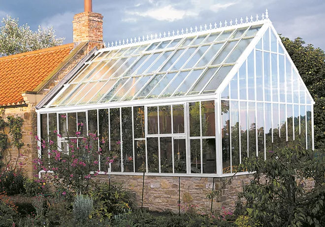 Wall greenhouse against gable