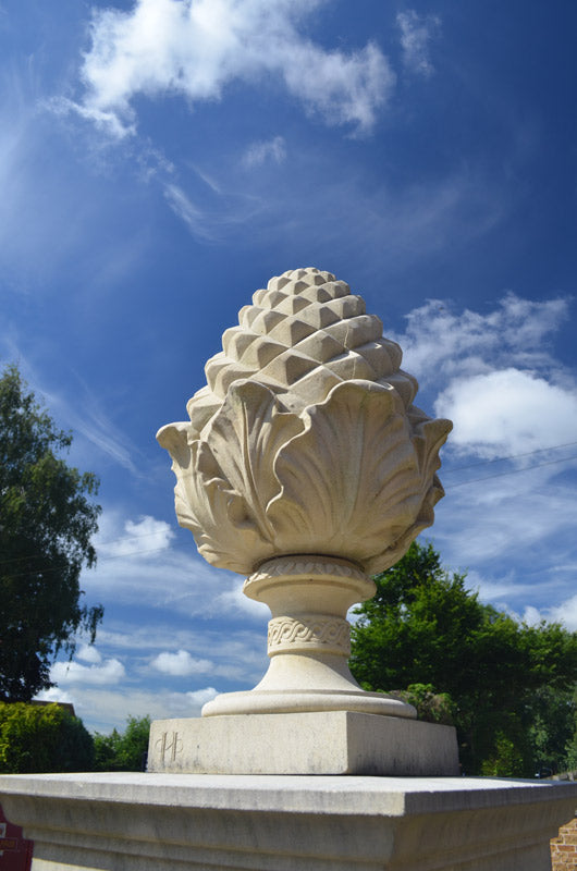 Cast Stone Pineapple Finial and Base