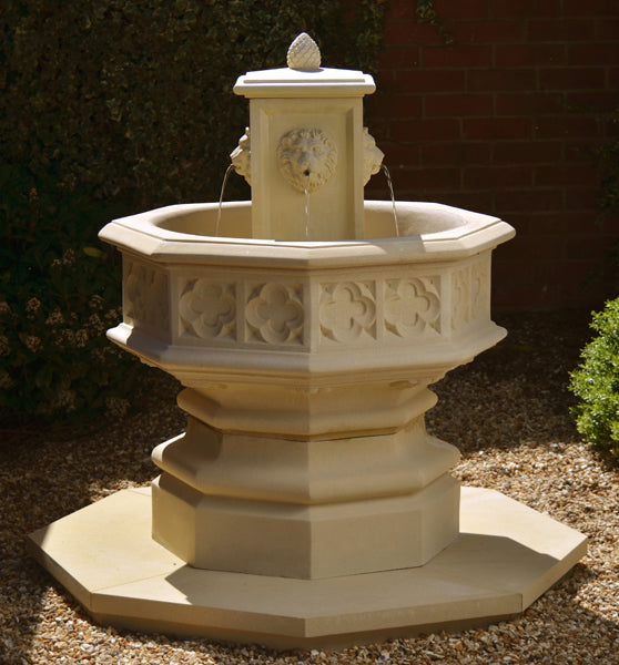 Gothic Self-Circulating Octagonal Fountain