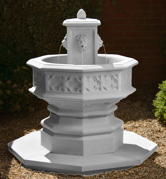 Gothic Self-Circulating Octagonal Fountain