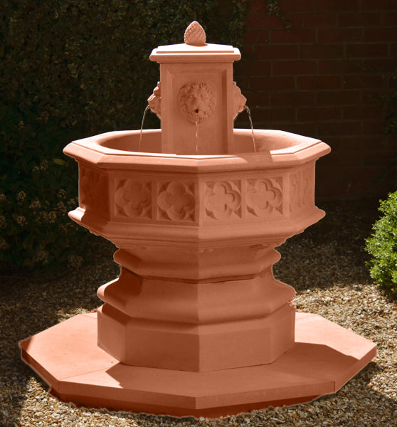 Gothic Self-Circulating Octagonal Fountain