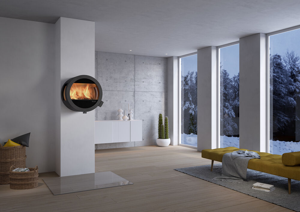 Sanctuary glasshouse Fire place