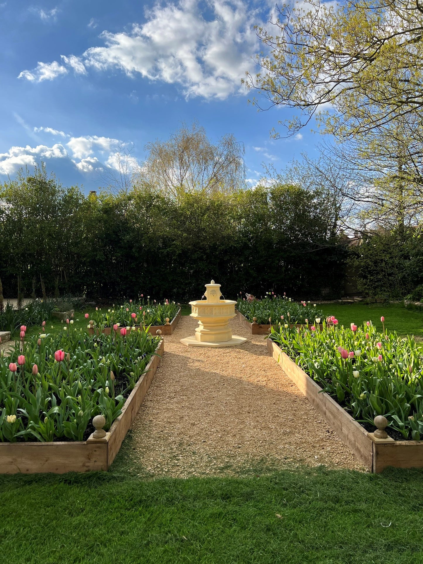 Gothic Self-Circulating Octagonal Fountain